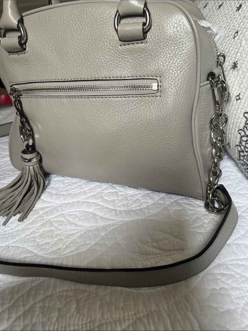 Michael Kors purse. Color pearl grey